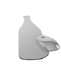 Mousepad hochwertig bedruckt aus Kunststoff mit Kautschuk-Rücken in Flasche-Form konturgestanzt