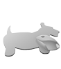 Mousepad hochwertig bedruckt aus Kunststoff mit Kautschuk-Rücken in Hund-Form konturgestanzt