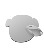 Mousepad hochwertig bedruckt aus Kunststoff mit Kautschuk-Rücken in Kopf-Form konturgestanzt