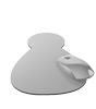 Mousepad hochwertig bedruckt aus Kunststoff mit Kautschuk-Rücken in Mensch-Form konturgestanzt