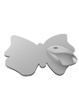 Mousepad hochwertig bedruckt aus Kunststoff mit Kautschuk-Rücken in Schmetterling-Form konturgestanzt