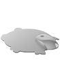 Mousepad hochwertig bedruckt aus Kunststoff mit Kautschuk-Rücken in Schwein-Form konturgestanzt